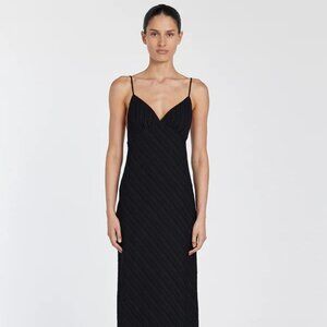 NWT DISSH LOZ BLACK SLIP MIDI DRESS SIZE 4 US